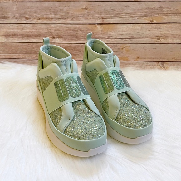 UGG Neutra Chunky Glitter Mint Glitter Sneakers - Picture 2 of 9